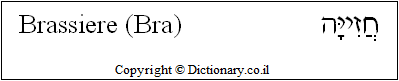 'Brassiere_(Bra)' in Hebrew